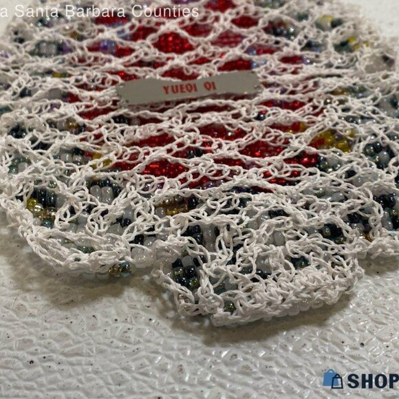 YUEQI QI NETTED BEADED PURSE MODEL RUNWAY ORIGINAL BAG - Picture 3 of 7